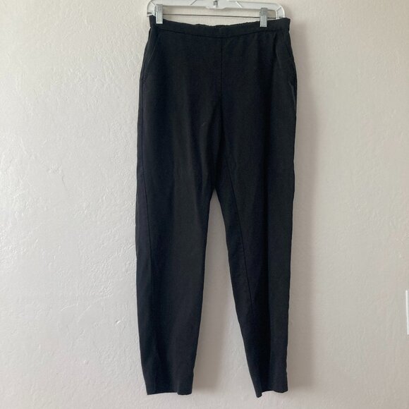 Eileen Fisher Flowy Cropped Pants Black Tencel Minimalist Office Classic Size XS - Picture 1 of 7